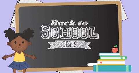 Back to School Deals with Chalkboard Style Typography - Download Free Stock Images Pikwizard.com