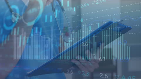 Healthcare Professional Analyzing Data on Digital Interface