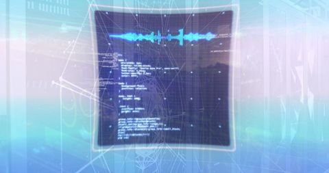 Futuristic Data Processing and Networking Overlaid with Abstract Graphics - Download Free Stock Images Pikwizard.com