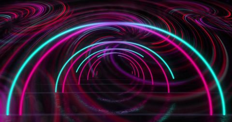 Dynamic Neon Arches and Swirling Energy - Download Free Stock Images Pikwizard.com
