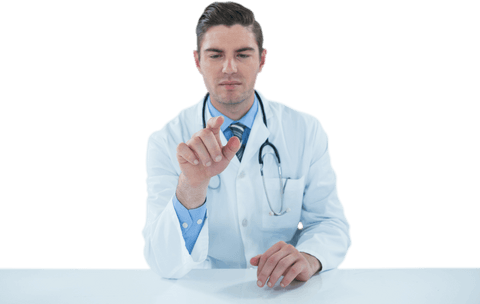 Transparent Background Midsection of Doctor Using Tablet Interface - Download Free Stock Videos Pikwizard.com