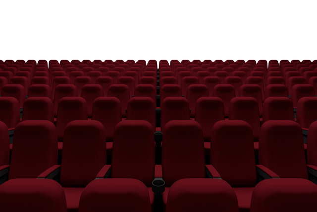 Transparent View of Empty Red Theater Chairs in Auditorium - Download Free Stock Videos Pikwizard.com