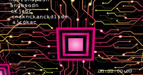 Futuristic Digital Interface Circuit Patterns and Coded Text - Download Free Stock Images Pikwizard.com