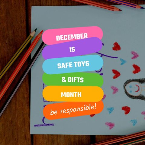 december safe toys and gifts awareness campaign poster - Download Free Stock Templates Pikwizard.com