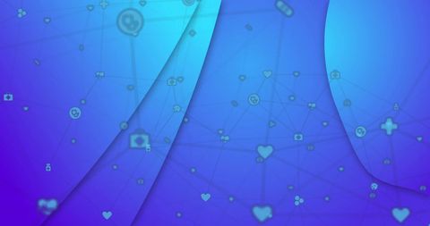 Social Media Network Design with Blue Abstract Background - Download Free Stock Images Pikwizard.com