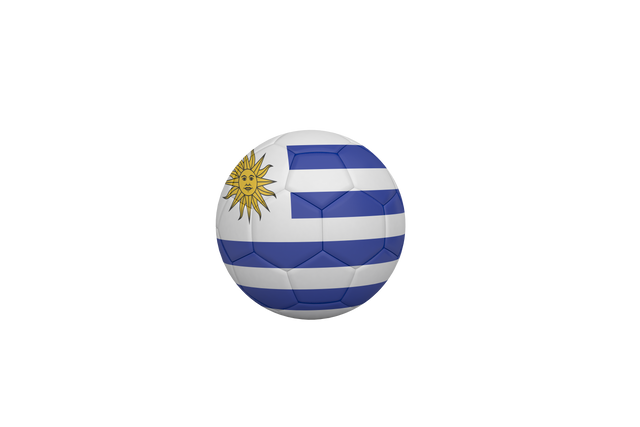 Football in Transparent Uruguay Colors Design - Download Free Stock Videos Pikwizard.com