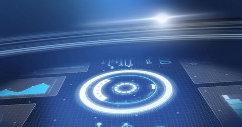 Futuristic Digital Interface with Data Analytics and Scanning - Download Free Stock Images Pikwizard.com
