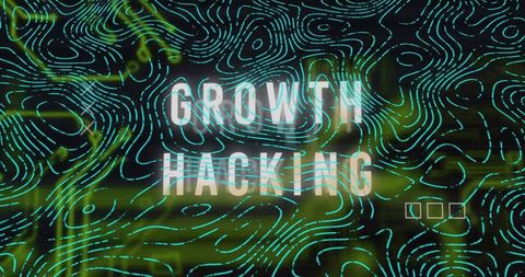 Futuristic growth hacking technology with digital interface