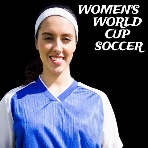 confident female soccer player promotes women's world cup soccer - Download Free Stock Templates Pikwizard.com