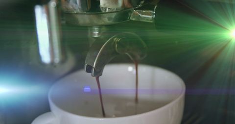 Espresso Pouring from Cafe Barista's Coffee Machine - Download Free Stock Images Pikwizard.com