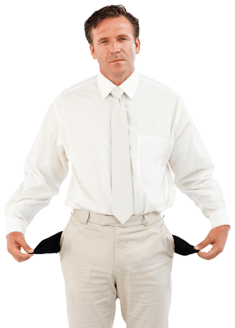businessman with empty pockets on transparent background - Download Free Stock Videos Pikwizard.com