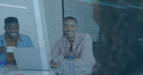 Diverse Teams Collaborating with Financial Data in Modern Office