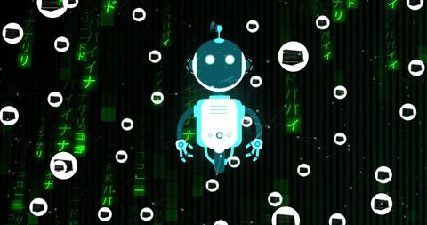 AI Chatbot Surrounded by Digital Interfaces and Codes - Download Free Stock Images Pikwizard.com