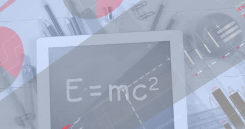 Dynamic Infographic Interface with Mathematical Equation