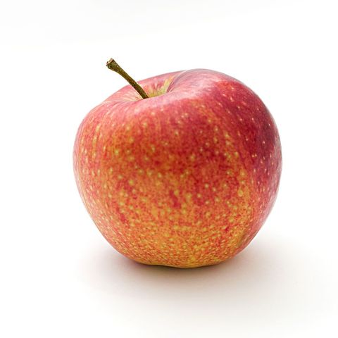 Close-Up of Vibrant Red Apple on White Background