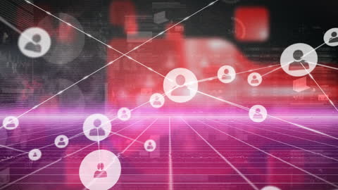 Network Connections with Abstract Icons and Digital Grid