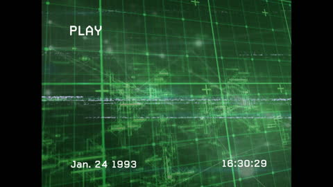 Retro Digital Data Grids with VHS Overlay Effect