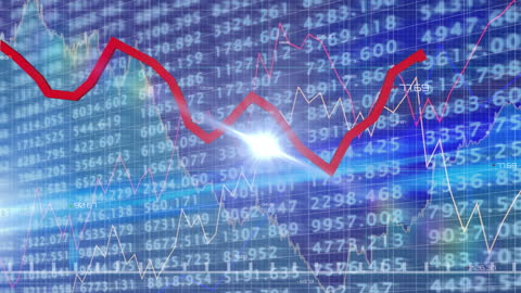 Dynamic Financial Data Analytics Animation Digitally Generated