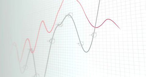 Financial Data Visualization on Graph with Glowing Indicator - Download Free Stock Images Pikwizard.com