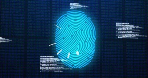 Biometric Fingerprint Scan with Digital Data System - Download Free Stock Images Pikwizard.com