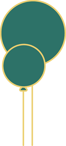 elegant transparent background teal-green balloons with gold strings - Download Free Stock Videos Pikwizard.com