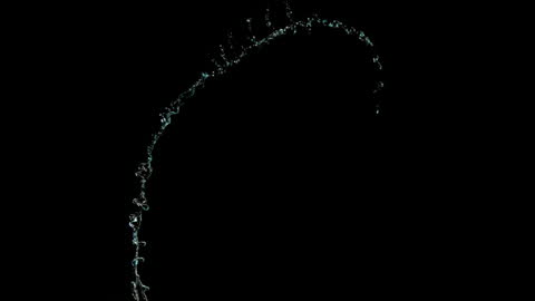 Graceful Arc of Water Splashing in Slow Motion