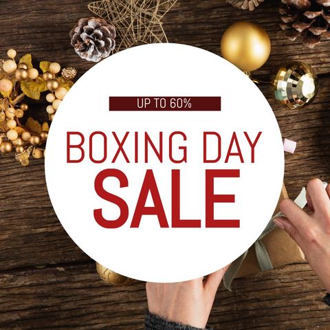boxing day sale promotion with festive gift wrapping - Download Free Stock Templates Pikwizard.com