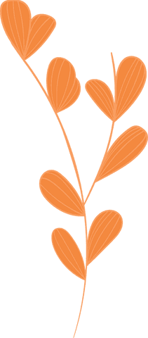 orange heart-shaped leaves botanical branch on transparent background - Download Free Stock Videos Pikwizard.com