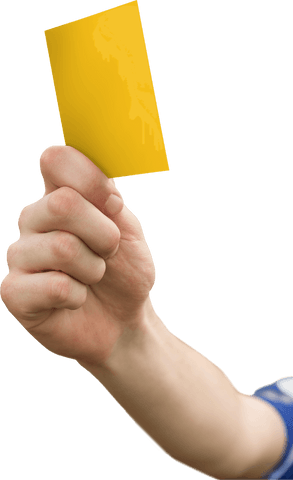transparent yellow card in referee hand close-up for sports concepts - Download Free Stock Videos Pikwizard.com