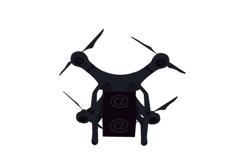 futuristic drone with digital network symbols on transparent image - Download Free Stock Videos Pikwizard.com