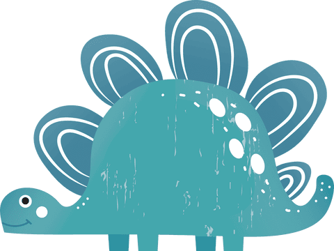 smiley turquoise dinosaur transparent background illustration - Download Free Stock Videos Pikwizard.com