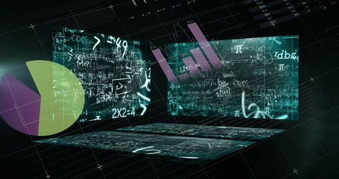 Digital Visualization of Mathematical Equations with Statistical Graphs - Download Free Stock Images Pikwizard.com