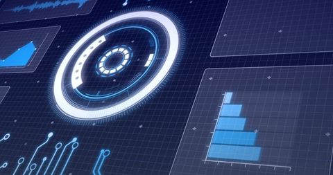 Futuristic Data Processing and Analysis Dashboard Interface - Download Free Stock Images Pikwizard.com