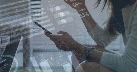 Financial Data Overworked Woman Using Smartphone Stressfully - Download Free Stock Images Pikwizard.com