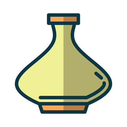 vector illustration of yellow pot on transparent background - Download Free Stock Videos Pikwizard.com