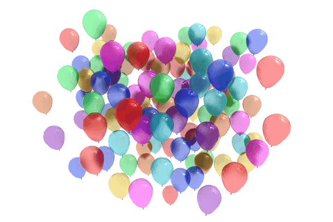 colorful balloons illustration on transparent background - Download Free Stock Videos Pikwizard.com