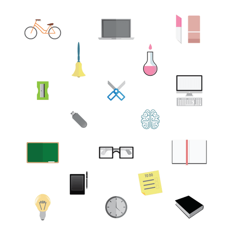 transparent illustrations of educational icons for student lifestyle - Download Free Stock Videos Pikwizard.com