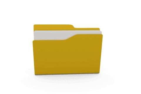 yellow folder icon with white paper on transparent background - Download Free Stock Videos Pikwizard.com