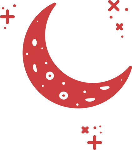 transparent red crescent moon with stars illustration - Download Free Stock Videos Pikwizard.com