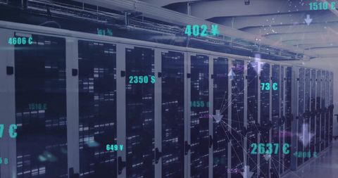 Digital Data Processing on Computer Servers in a Datacenter - Download Free Stock Images Pikwizard.com