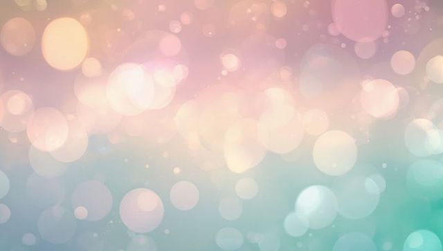 Pastel Bokeh Light Orbs Blending Peach to Aqua with Sparkling Soft Glow, Abstract Backdrop