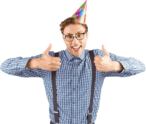 Cheerful Hipster in Transparent Party Celebration Attire - Download Free Stock Videos Pikwizard.com