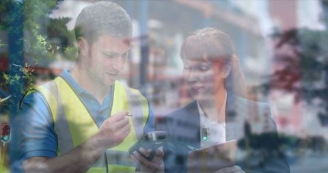 Logistics Experts Analyzing Data in Dynamic Modern Enviroment