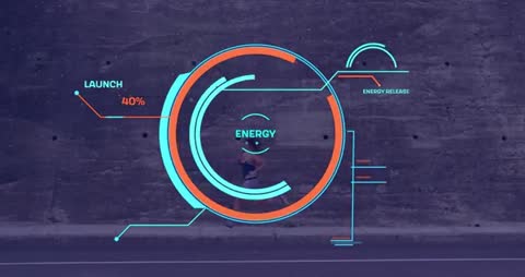 Modern Runner Analyzed by Futuristic Tech Interface Overlay