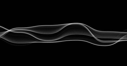 Flowing White Particle Waves on Black Background - Download Free Stock Images Pikwizard.com