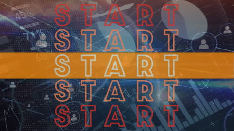 Dynamic Data Animation with Vibrant START Text Overlays
