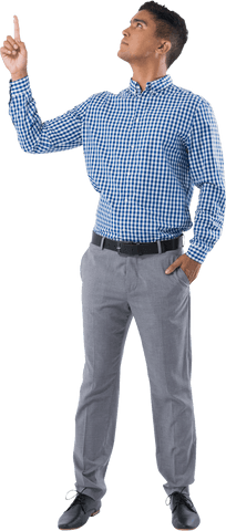 transparent full length man pointing upward - Download Free Stock Videos Pikwizard.com