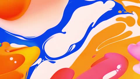 Vibrant Flowing Liquid Shapes in Dynamic Abstract Design