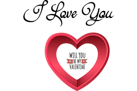 Heart Shape Illustration with I Love You Text on Transparent Background - Download Free Stock Videos Pikwizard.com