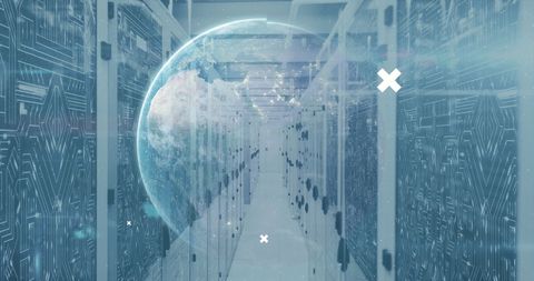 Futuristic Holographic Technology in Modern Data Center - Download Free Stock Images Pikwizard.com
